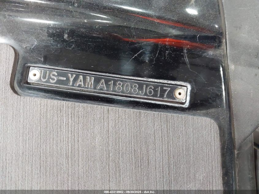2017 Yamaha Waverunner VIN: USYAMA1808J617 Lot: 43318902