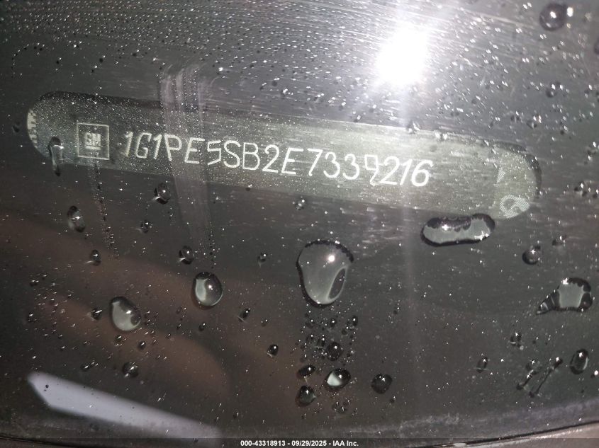 2014 Chevrolet Cruze 2Lt Auto VIN: 1G1PE5SB2E7339216 Lot: 43318913