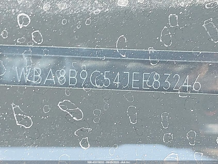 2018 BMW 330I VIN: WBA8B9C54JEE83246 Lot: 43319232