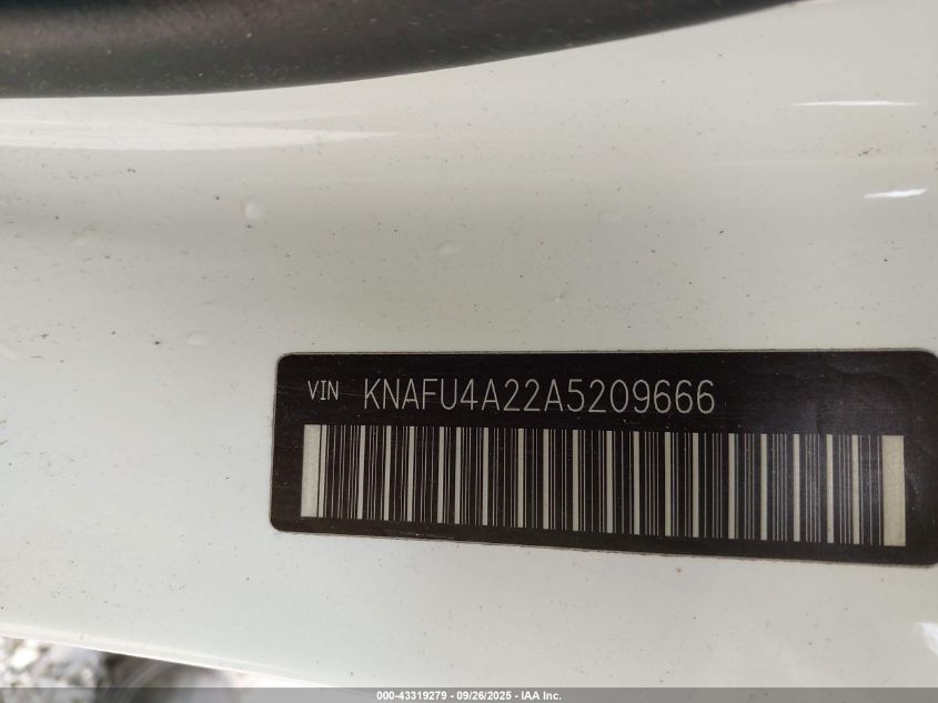 2010 Kia Forte Ex VIN: KNAFU4A22A5209666 Lot: 43319279