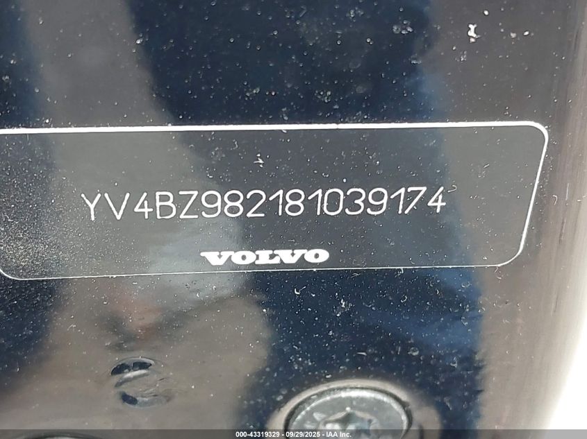 2008 Volvo Xc70 3.2 VIN: YV4BZ982181039174 Lot: 43319329