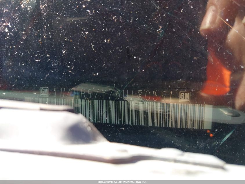 2006 Buick Lucerne Cxl VIN: 1G4HR57Y76U180351 Lot: 43319374