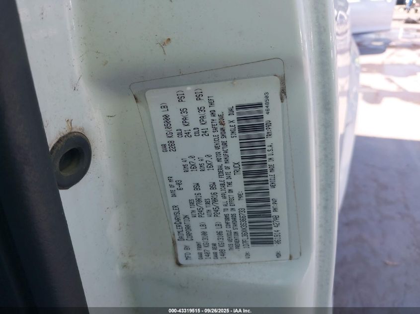 2003 Dodge Dakota Sport VIN: 1D7FL36XX3S366733 Lot: 43319515