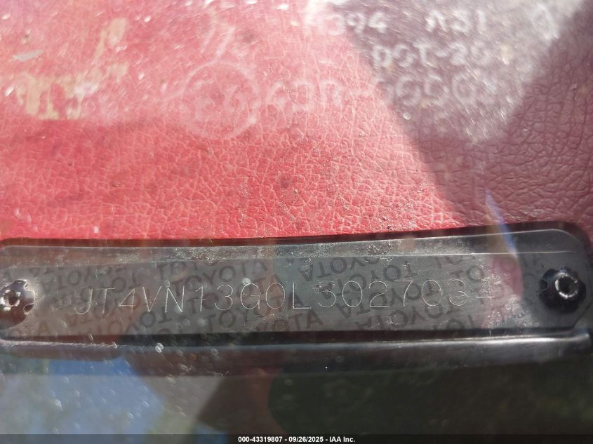 1990 Toyota Pickup 1/2 Ton Ex Long Whlbs Sr5 VIN: JT4VN13G0L5027034 Lot: 43319807