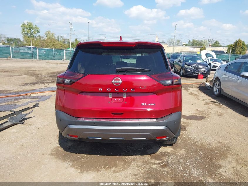 2022 Nissan Rogue Sl Intelligent Awd VIN: 5N1BT3CB8NC698776 Lot: 43319937