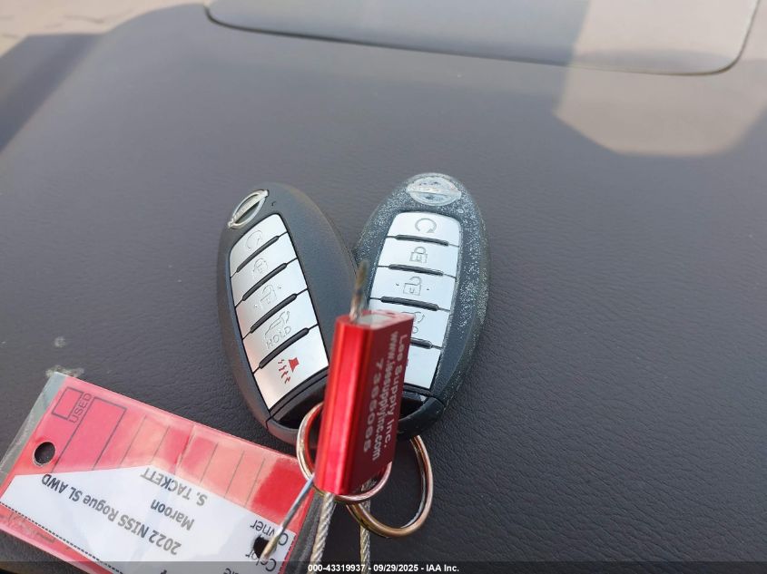 2022 Nissan Rogue Sl Intelligent Awd VIN: 5N1BT3CB8NC698776 Lot: 43319937