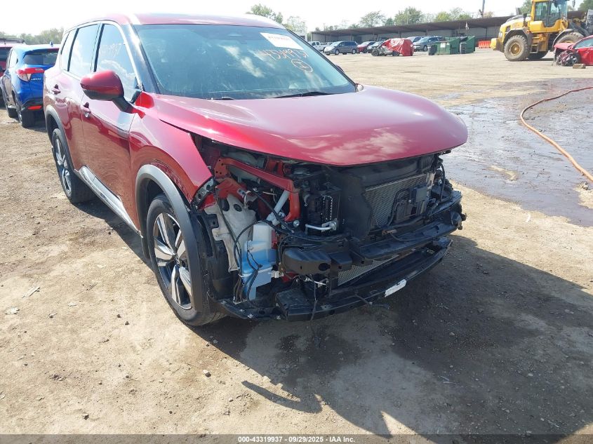 2022 Nissan Rogue Sl Intelligent Awd VIN: 5N1BT3CB8NC698776 Lot: 43319937