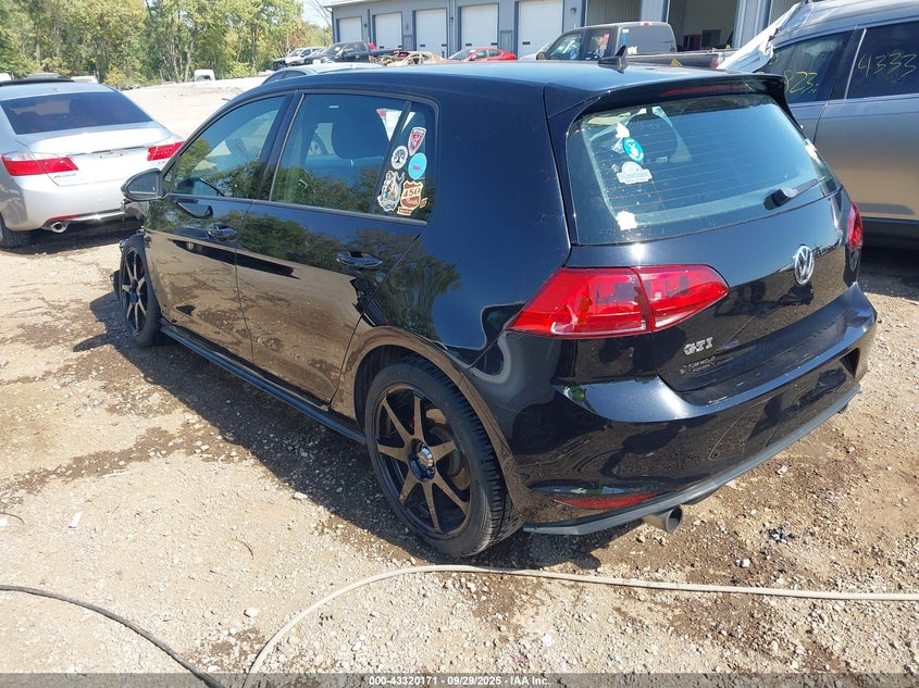 2017 VOLKSWAGEN GOLF GTI AUTOBAHN 4-DOOR/S 4-DOOR/SE 4-DOOR/SPORT 4-DOOR - 3VW4T7AU3HM050321