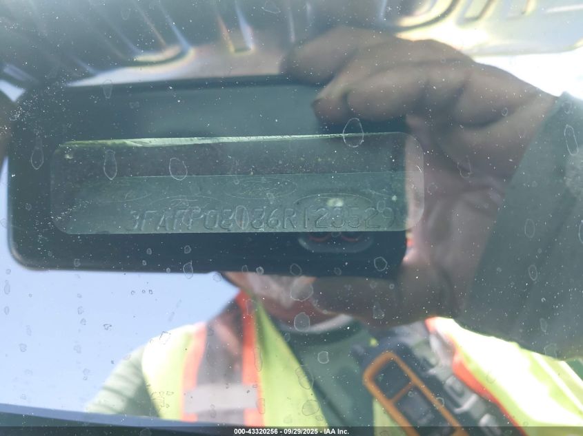 2006 Ford Fusion Sel VIN: 3FAFP08186R123529 Lot: 43320256