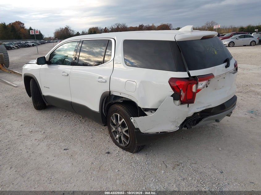 Vin: 1gkknkla8mz169960, lot: 43815017, gmc acadia fwd sle 20213