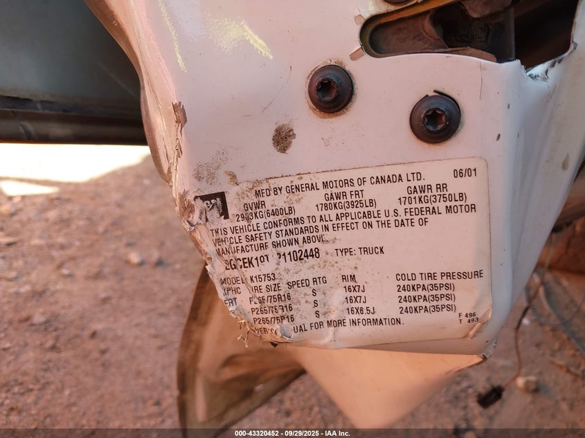 2GCEK19T121102448 2002 CHEVROLET SILVERADO photo no. 9