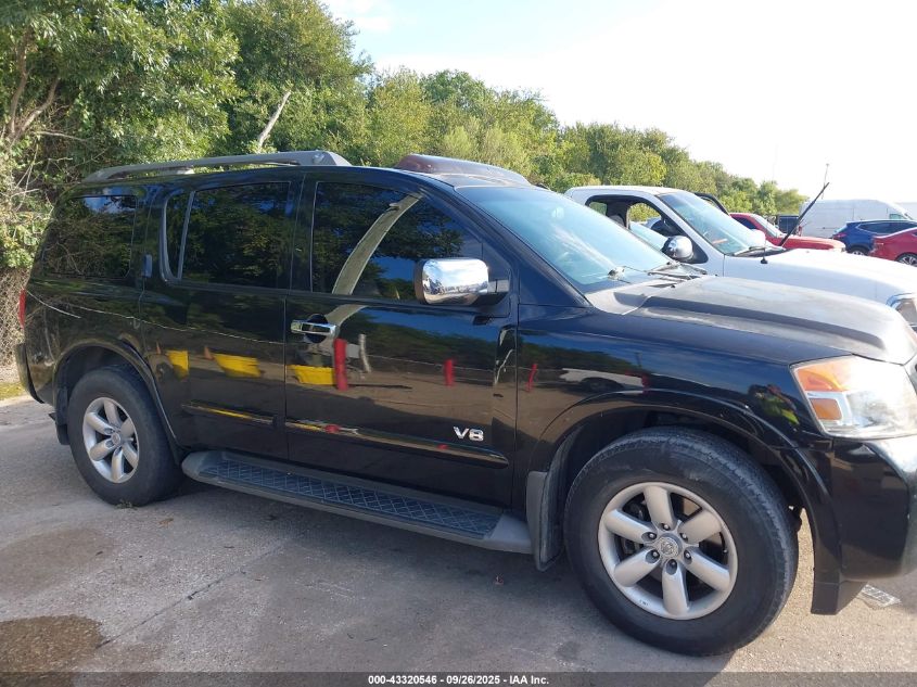 2008 Nissan Armada Se VIN: 5N1BA08D78N618620 Lot: 43320546