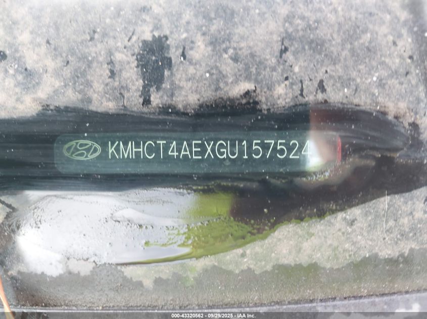 2016 Hyundai Accent Se VIN: KMHCT4AEXGU157524 Lot: 43320562