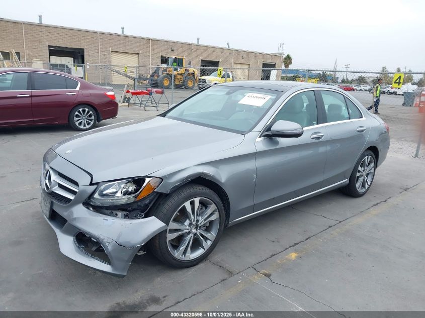 2016 Mercedes-Benz C 300 4Matic VIN: 55SWF4KB4GU109599 Lot: 43320598
