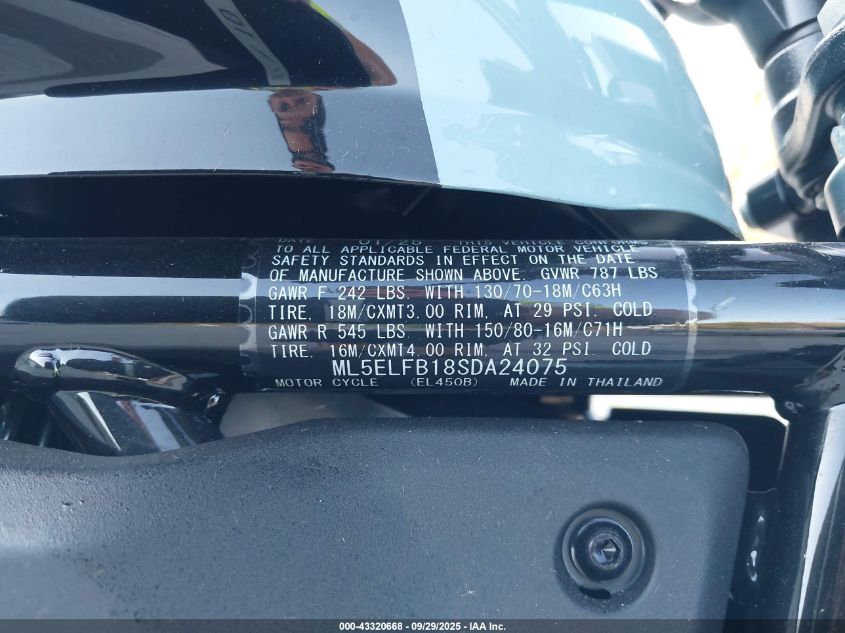 2025 Kawasaki El450 B VIN: ML5ELFB18SDA24075 Lot: 43320668