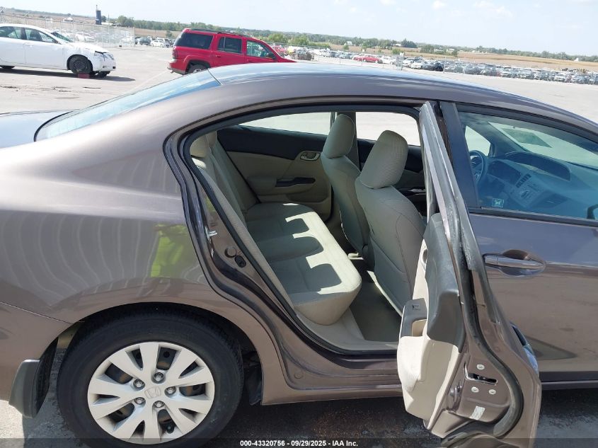 2012 Honda Civic Lx VIN: 2HGFB2F53CH564777 Lot: 43320756