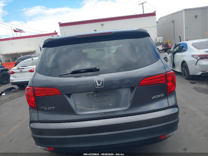 2016 Honda Pilot Ex VIN: 5FNYF6H38GB075897 Lot: 43320842