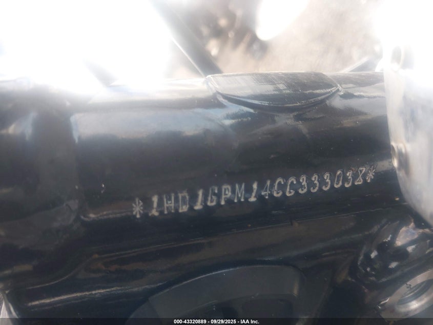 2012 Harley-Davidson Fxdwg Dyna Wide Glide VIN: 1HD1GPM14CC333038 Lot: 43320889