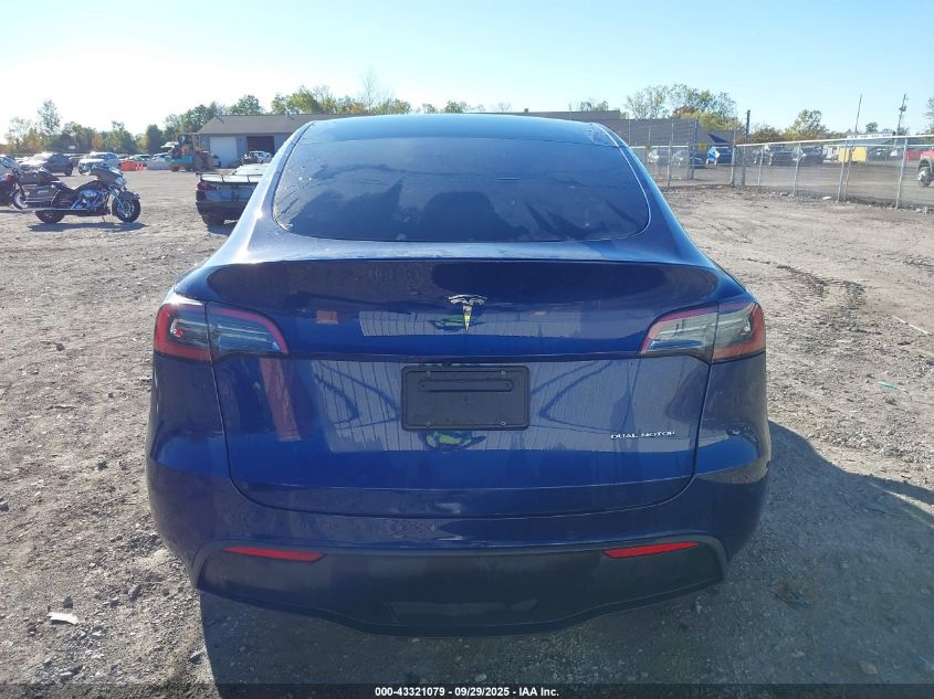 2022 Tesla Model Y Long Range Dual Motor All-Wheel Drive VIN: 7SAYGDEE0NF344188 Lot: 43321079