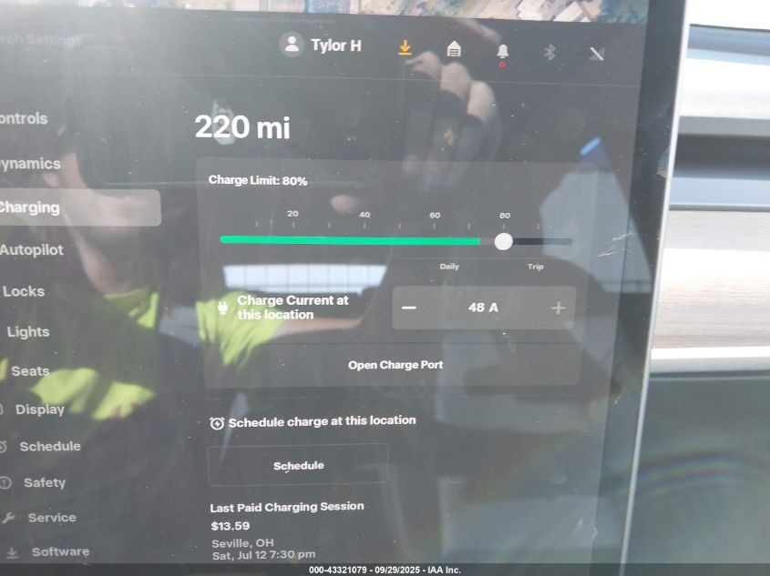 2022 Tesla Model Y Long Range Dual Motor All-Wheel Drive VIN: 7SAYGDEE0NF344188 Lot: 43321079