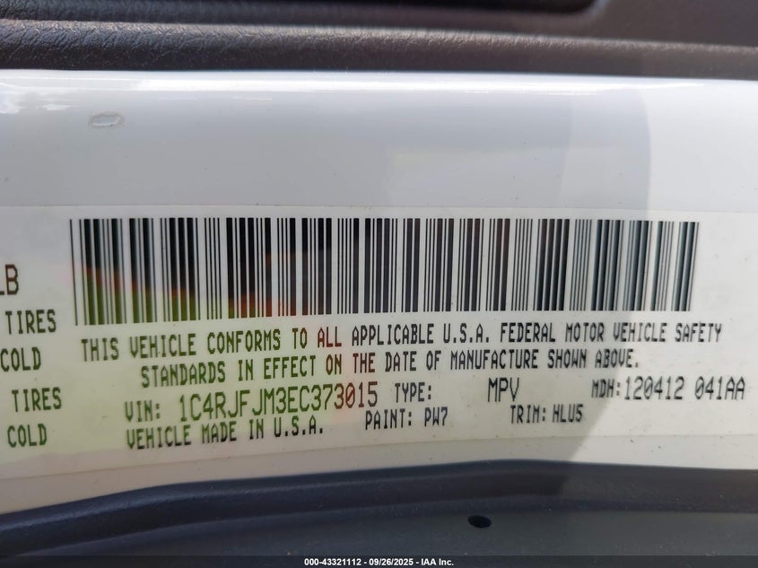 2014 Jeep Grand Cherokee Summit VIN: 1C4RJFJM3EC373015 Lot: 43321112