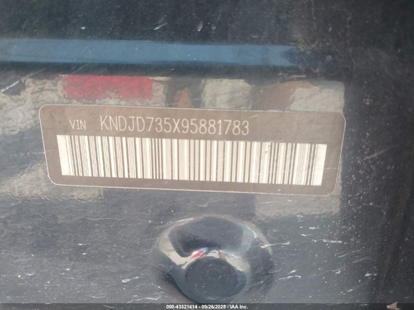 2009 Kia Sorento Lx/Ex VIN: KNDJD735X95881783 Lot: 43321414
