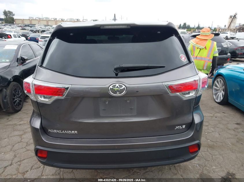 2014 Toyota Highlander Xle V6 VIN: 5TDKKRFH5ES030328 Lot: 43321420