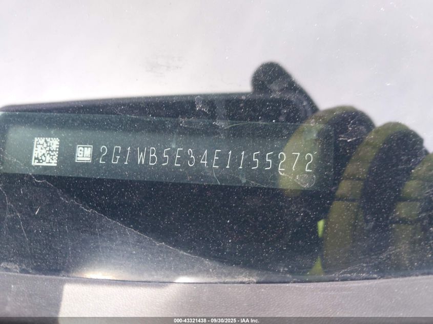 2014 Chevrolet Impala Limited Lt VIN: 2G1WB5E34E1155272 Lot: 43321438