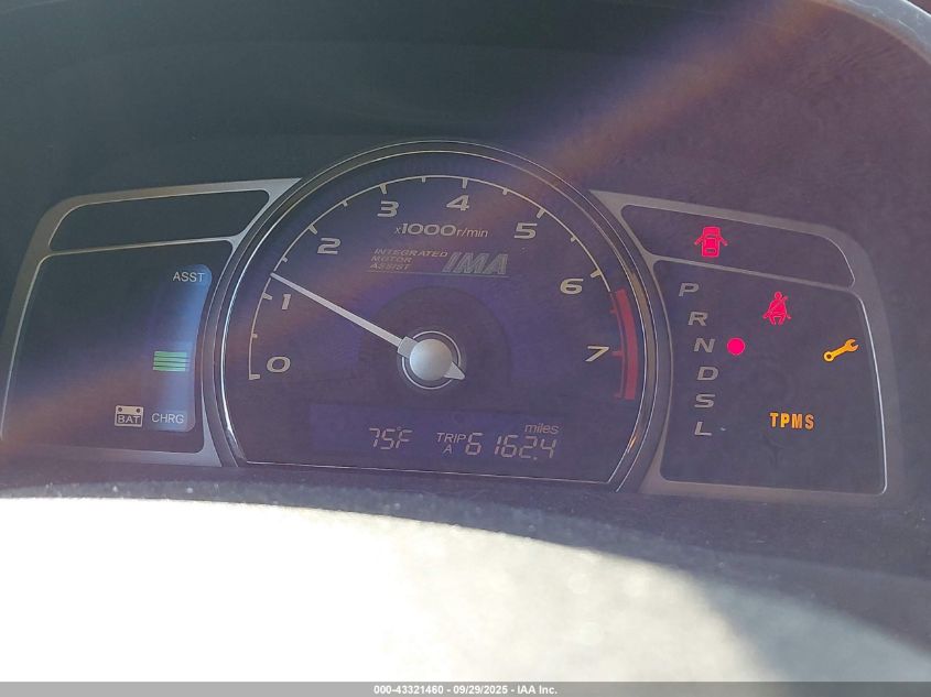 2009 Honda Civic Hybrid VIN: JHMFA36239S000835 Lot: 43321460