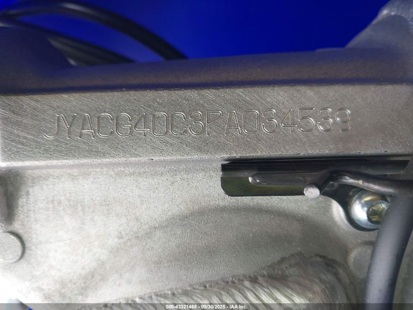 2023 Yamaha Yz250 F VIN: JYACG40C3PA034539 Lot: 43321468