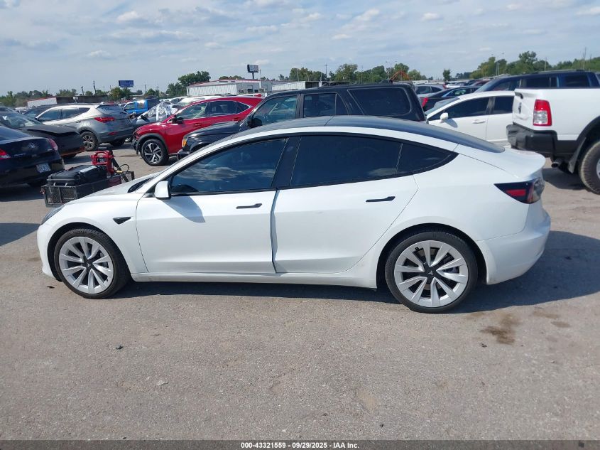 2022 Tesla Model 3 Long Range Dual Motor All-Wheel Drive VIN: 5YJ3E1EB6NF364978 Lot: 43321559