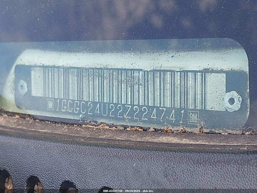 2002 Chevrolet Silverado 2500 VIN: 1GCGC24U22Z224741 Lot: 43321748