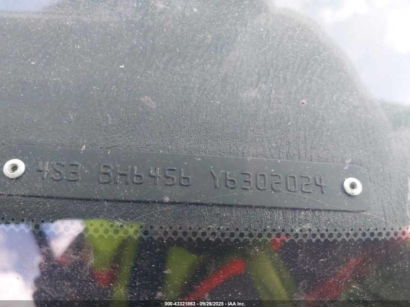 2000 Subaru Legacy Gt VIN: 4S3BH6456Y6302024 Lot: 43321863