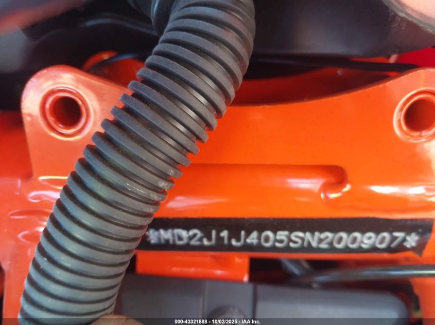 2025 Ktm 390 Enduro R VIN: MD2J1J405SN200907 Lot: 43321888