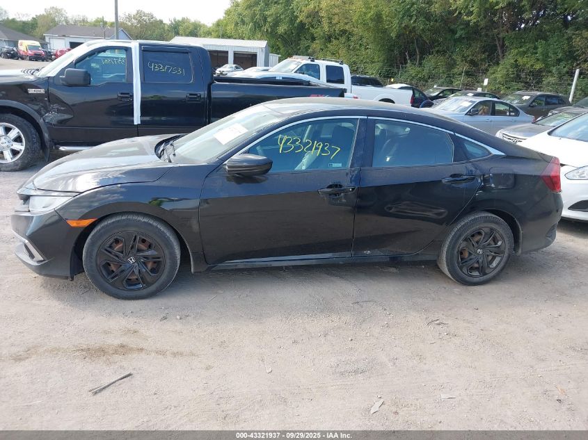 2019 Honda Civic Lx VIN: 19XFC2F6XKE029816 Lot: 43321937