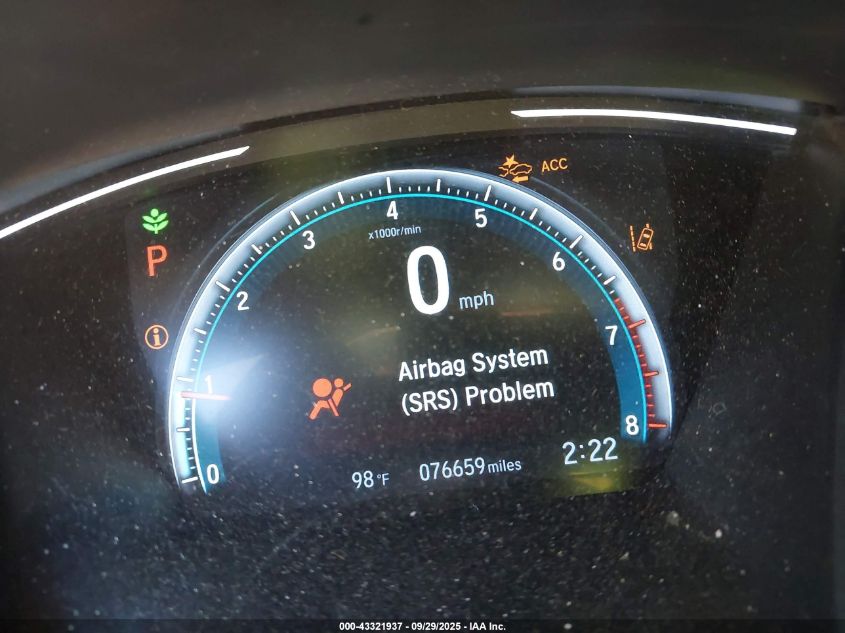 2019 Honda Civic Lx VIN: 19XFC2F6XKE029816 Lot: 43321937