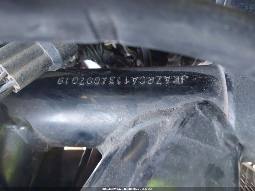 2003 Kawasaki Zr1000 A1 VIN: JKAZRCA113A007019 Lot: 43321947