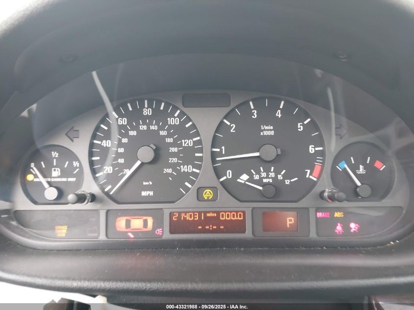 2003 BMW 325Xi VIN: WBAEU33443PH88738 Lot: 43321988