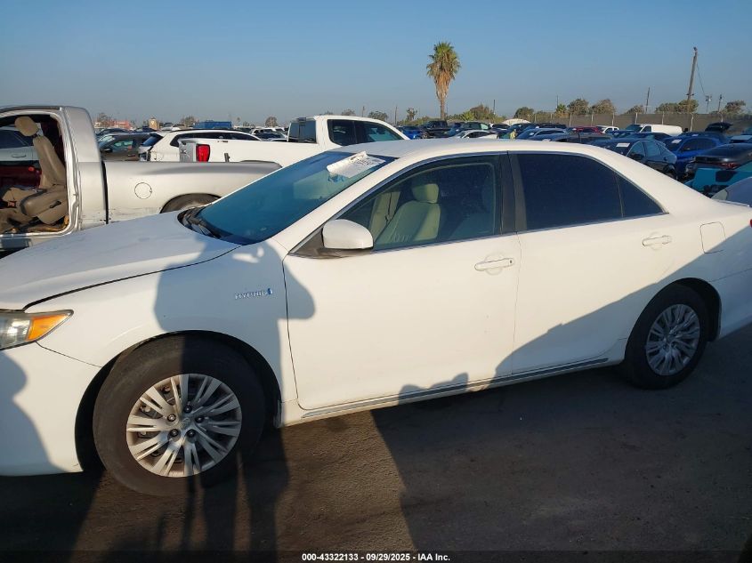 2012 Toyota Camry Hybrid Le VIN: 4T1BD1FK8CU024969 Lot: 43322133