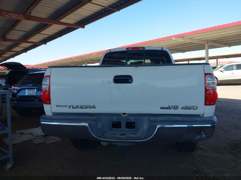 2005 Toyota Tundra Sr5 V8 VIN: 5TBBT44175S462238 Lot: 43322232