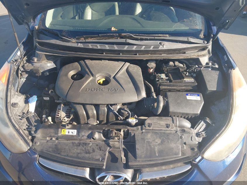 2013 Hyundai Elantra Limited VIN: KMHDH4AE8DU715372 Lot: 43322260