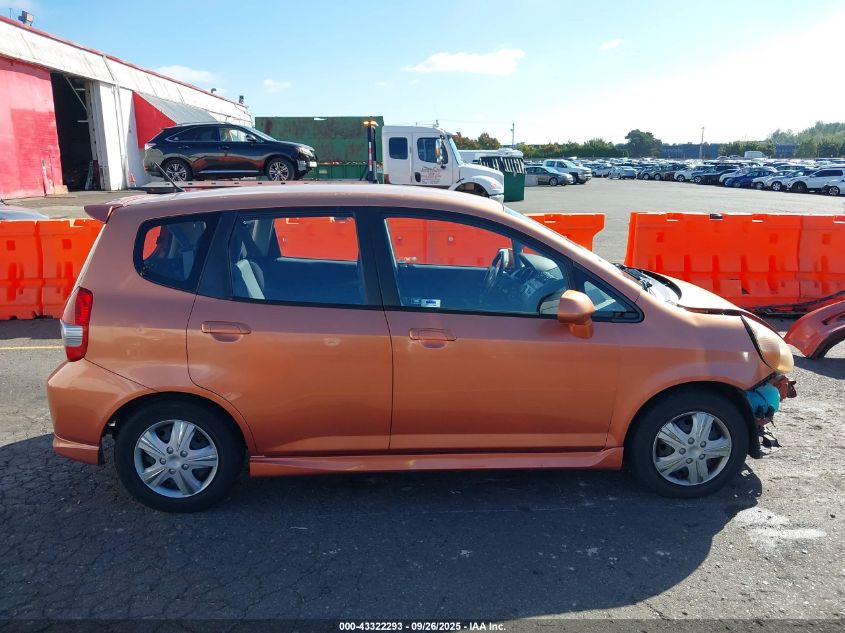 2007 Honda Fit Sport VIN: JHMGD38617S055437 Lot: 43322293