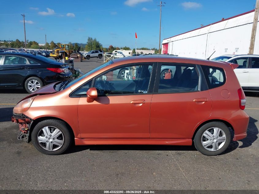 2007 Honda Fit Sport VIN: JHMGD38617S055437 Lot: 43322293