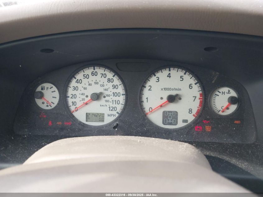 2001 Nissan Pathfinder Le VIN: JN8DR09Y01W579252 Lot: 43322316