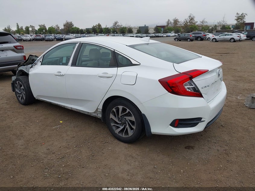 2017 Honda Civic 2.0 Ex White Lot 111043322342 Vin 2HGFC2F72HH559348