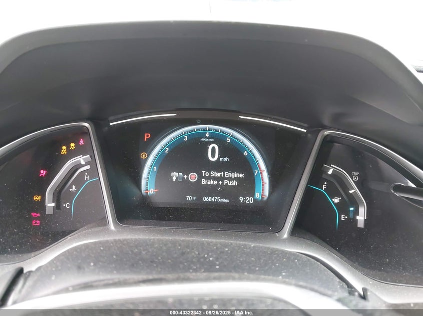 2017 Honda Civic 2.0 Ex White Lot 111043322342 Vin 2HGFC2F72HH559348