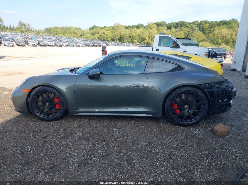 2023 Porsche 911 Carrera 4 Gts/Carrera 4S/Carrera Gts/Carrera S/Dakar VIN: WP0AB2A94PS220070 Lot: 43322427