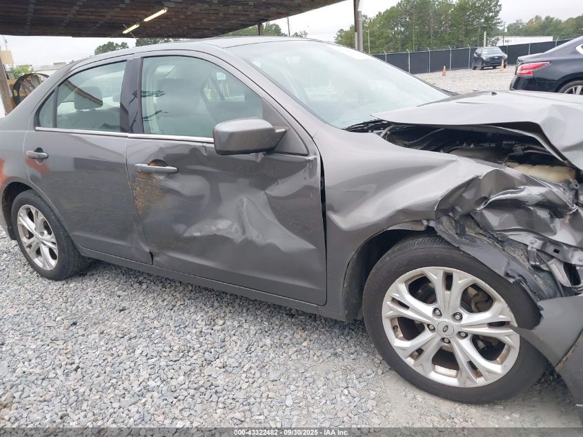 2012 Ford Fusion Se VIN: 3FAHP0HG0CR296051 Lot: 43322482