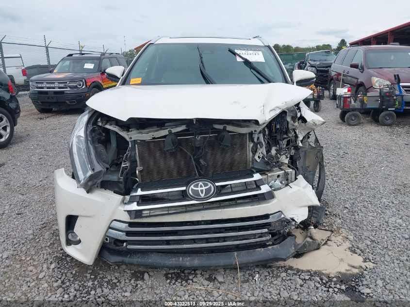 2019 Toyota Highlander Limited Platinum VIN: 5TDDZRFH4KS927995 Lot: 43322513
