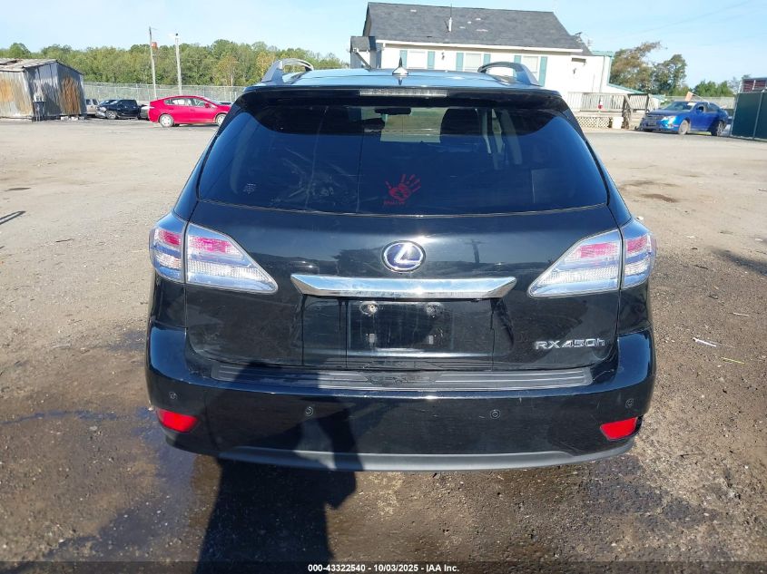 2011 Lexus Rx 450H VIN: JTJBC1BA5B2422703 Lot: 43322540